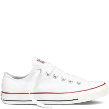 White Low-Top Sneaker with Laces