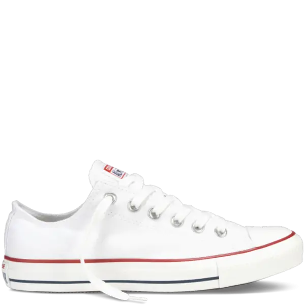White Low-Top Sneaker with Laces