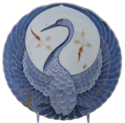 Blue Crane Decorative Plate