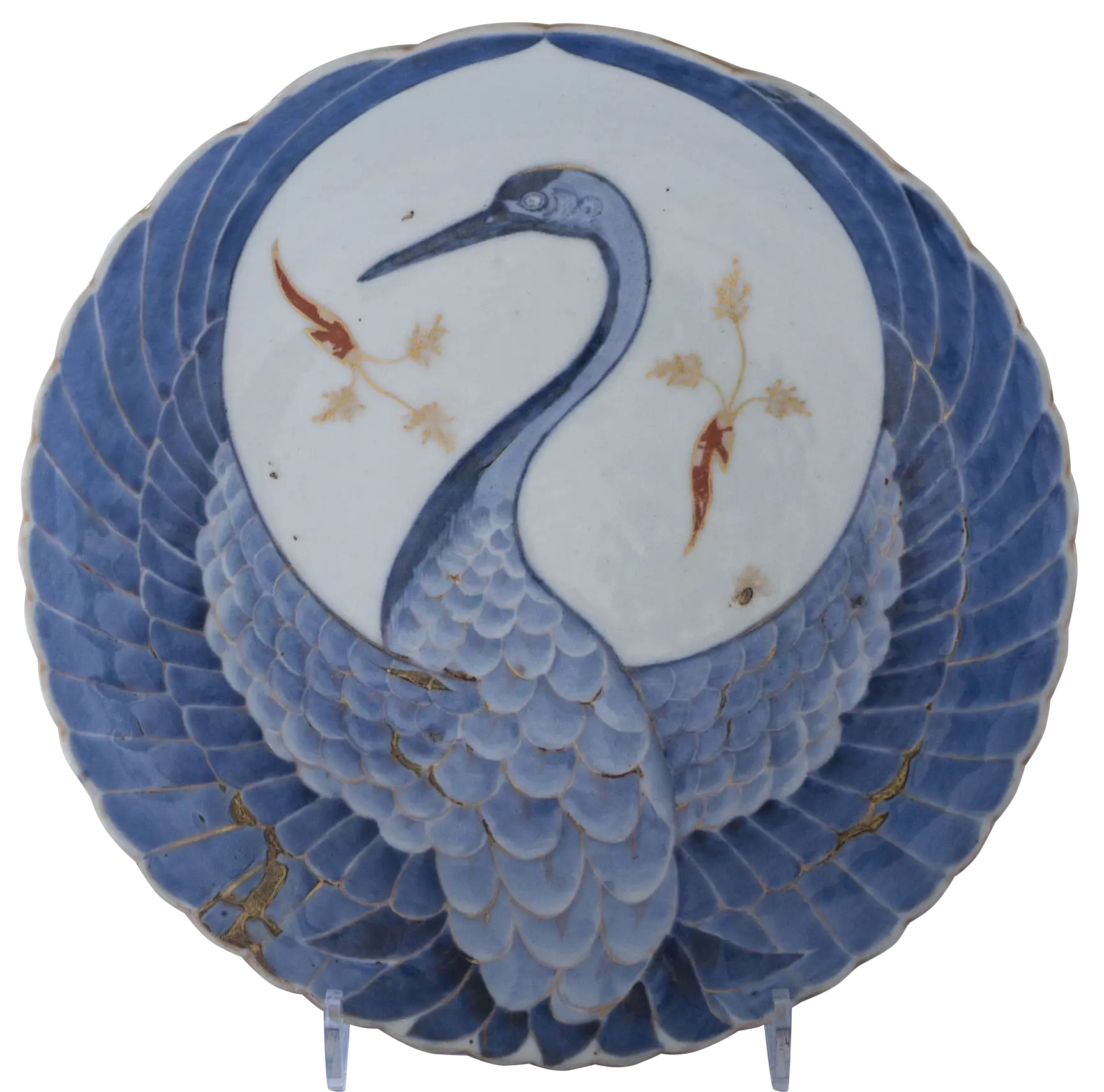 Blue Crane Decorative Plate