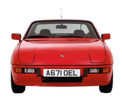 Front View of a Red Car