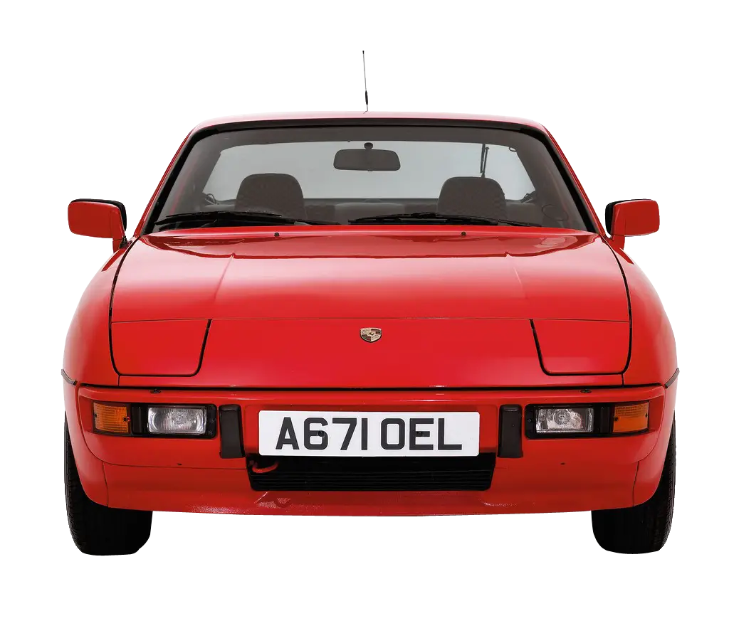 Front View of a Red Car