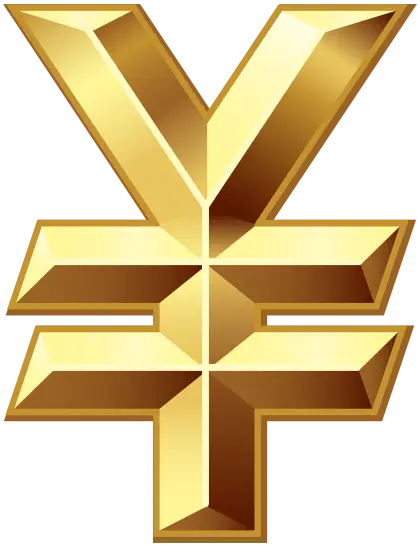 Golden Yen Currency Symbol