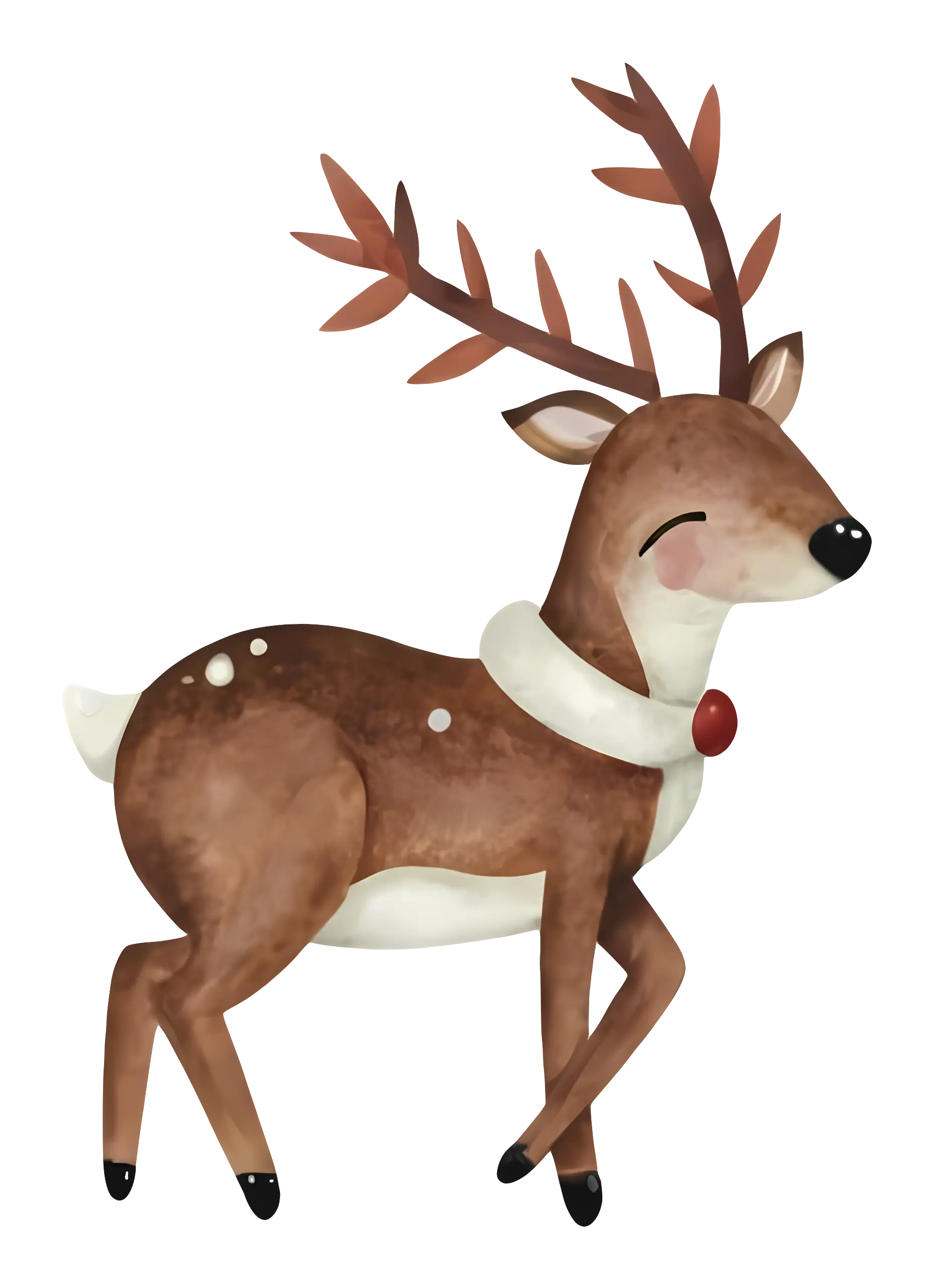 Festive Reindeer Cartoon with Holiday Spirit