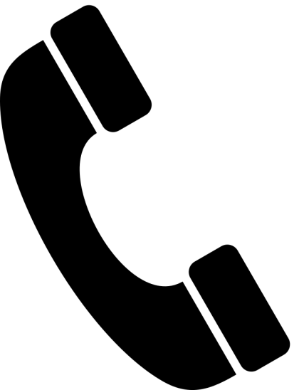 Black Telephone Receiver Icon Design