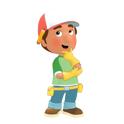 Cartoon Handyman with Tool Belt