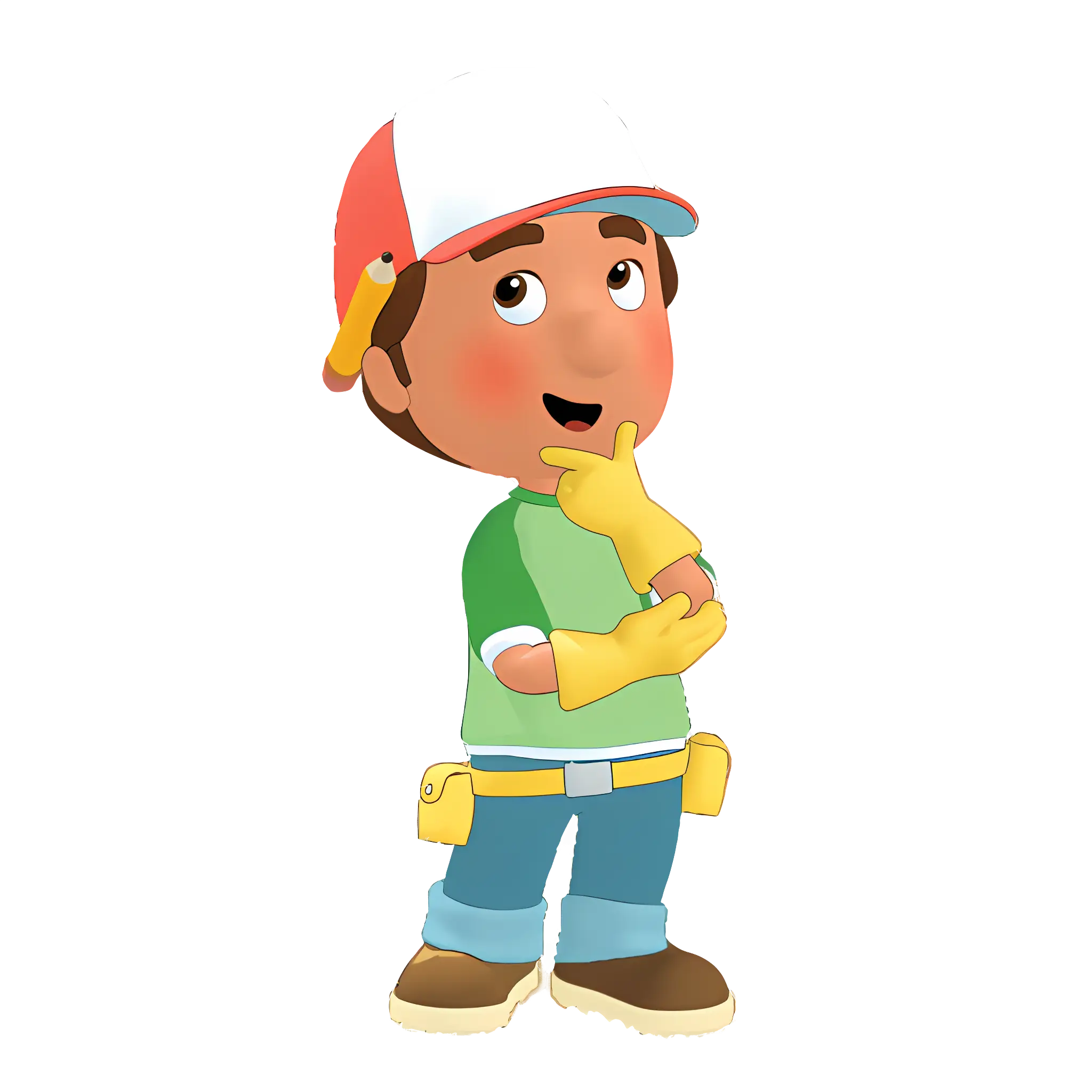 Cartoon Handyman with Tool Belt