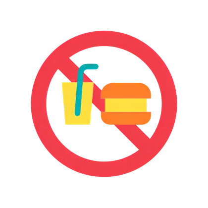 No Fast Food Allowed Sign