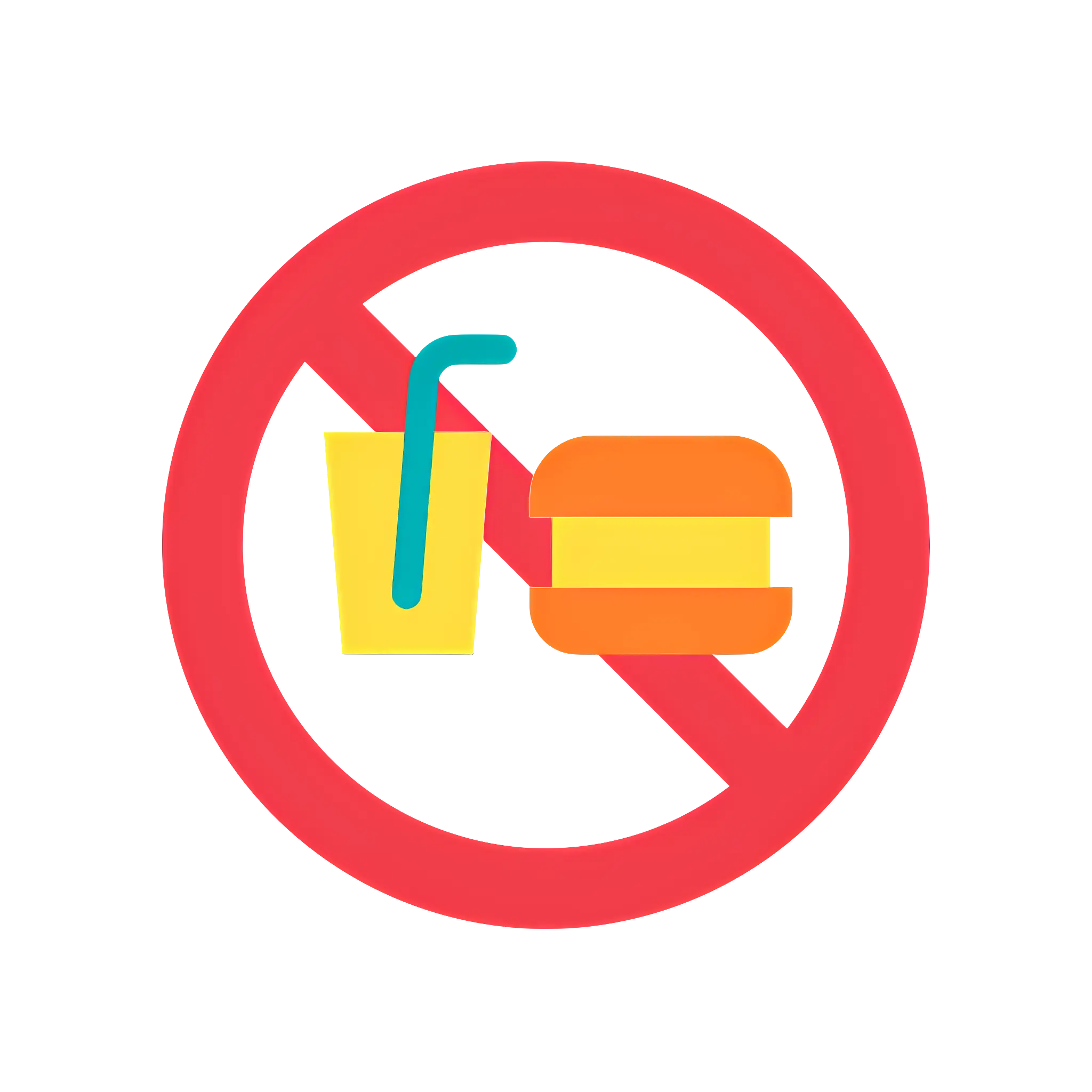 No Fast Food Allowed Sign