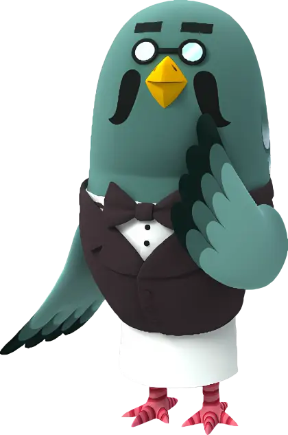 Sophisticated Bird in Suit