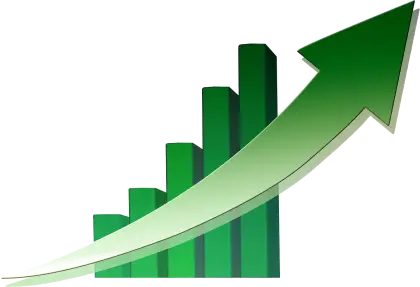 Upward Arrow on Bar Graph