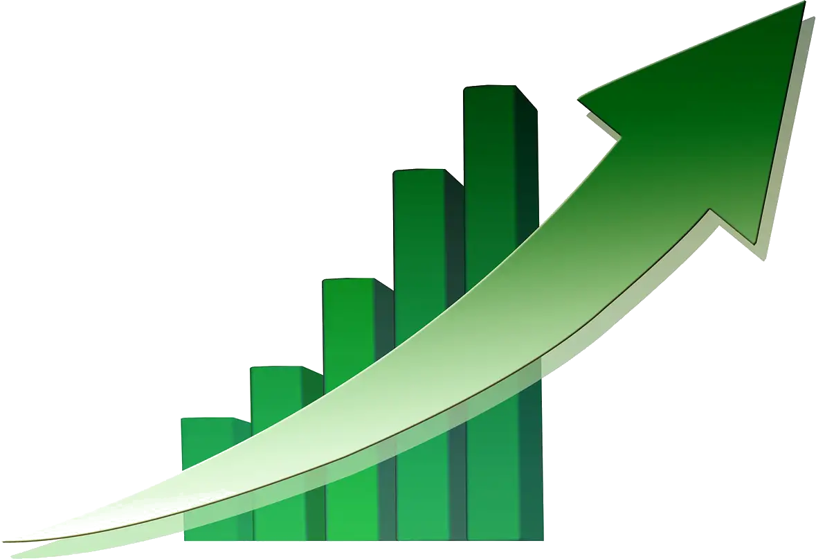 Upward Arrow on Bar Graph