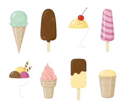 Various Ice Cream and Popsicle Designs