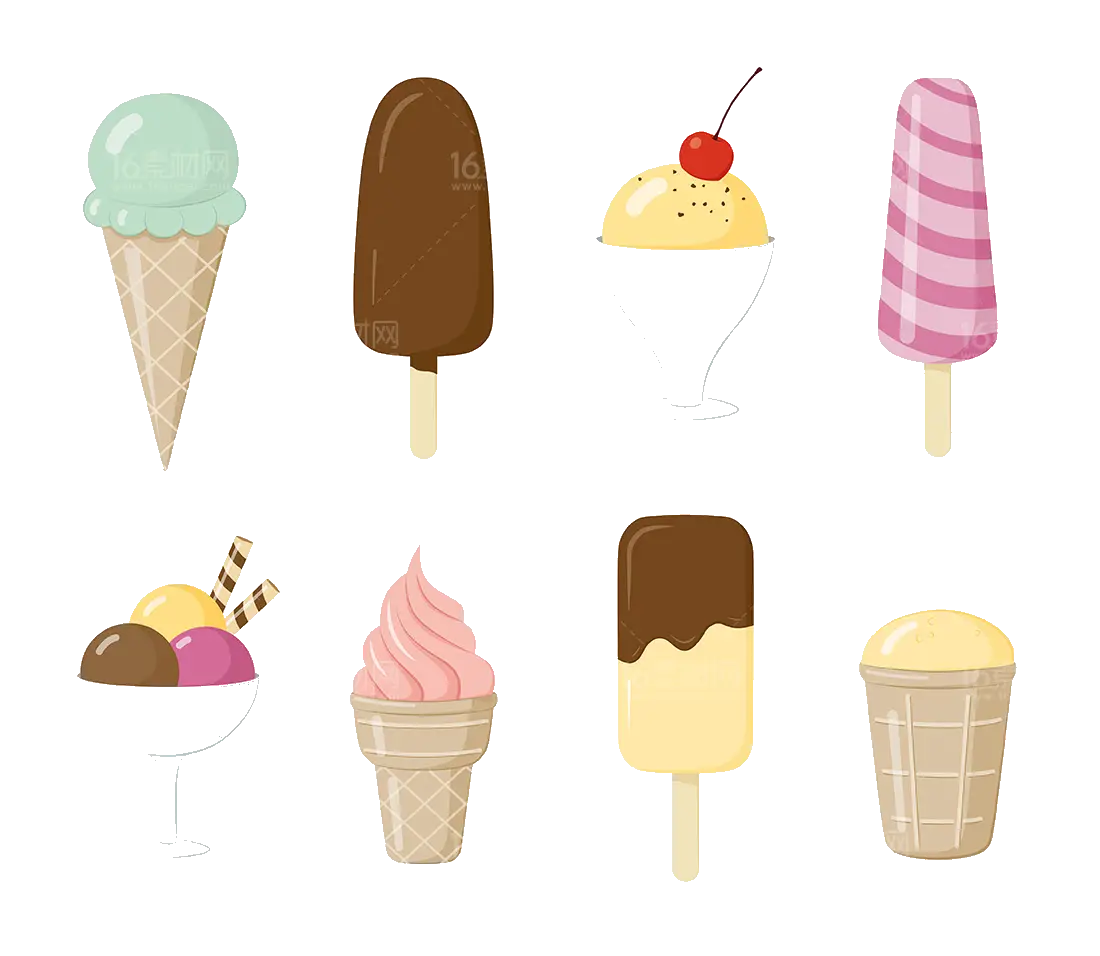 Various Ice Cream and Popsicle Designs