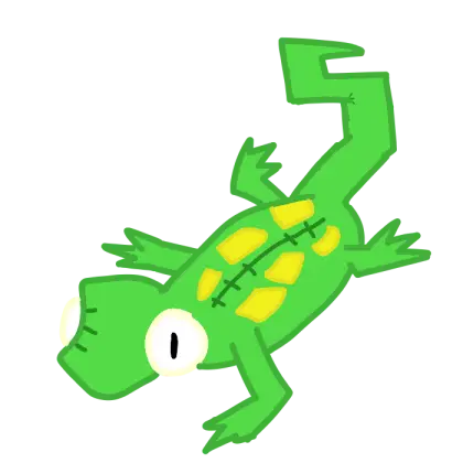 Green Cartoon Lizard Illustration