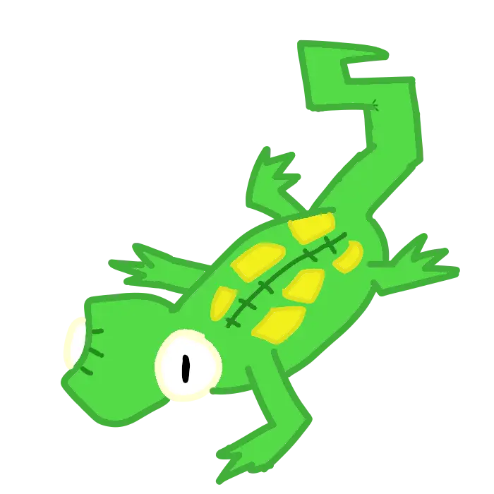 Green Cartoon Lizard Illustration