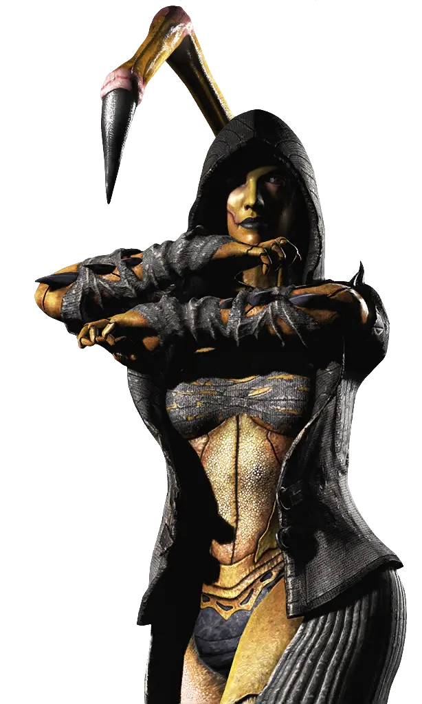 Hooded Female Warrior with Weapon