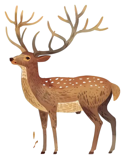 Graceful Deer with Antlers