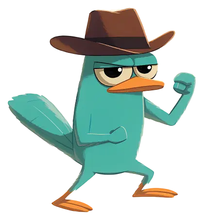 Cartoon Platypus with Hat