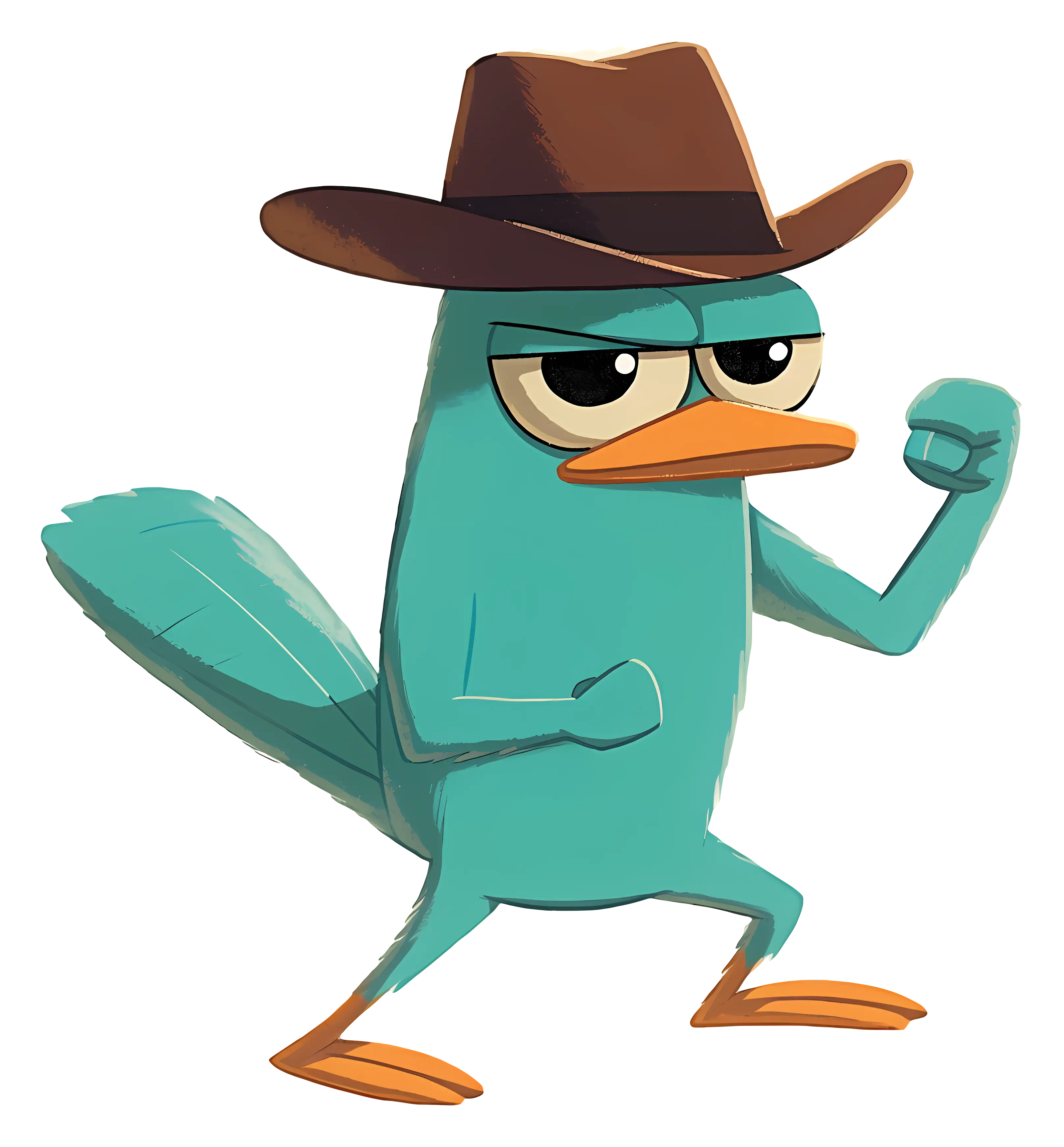 Cartoon Platypus with Hat
