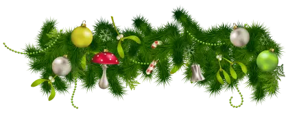 Decorative Christmas Garland with Ornaments