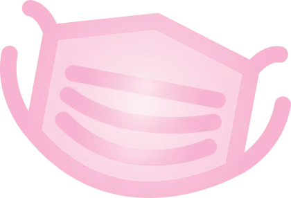 Pink Medical Face Mask Illustration