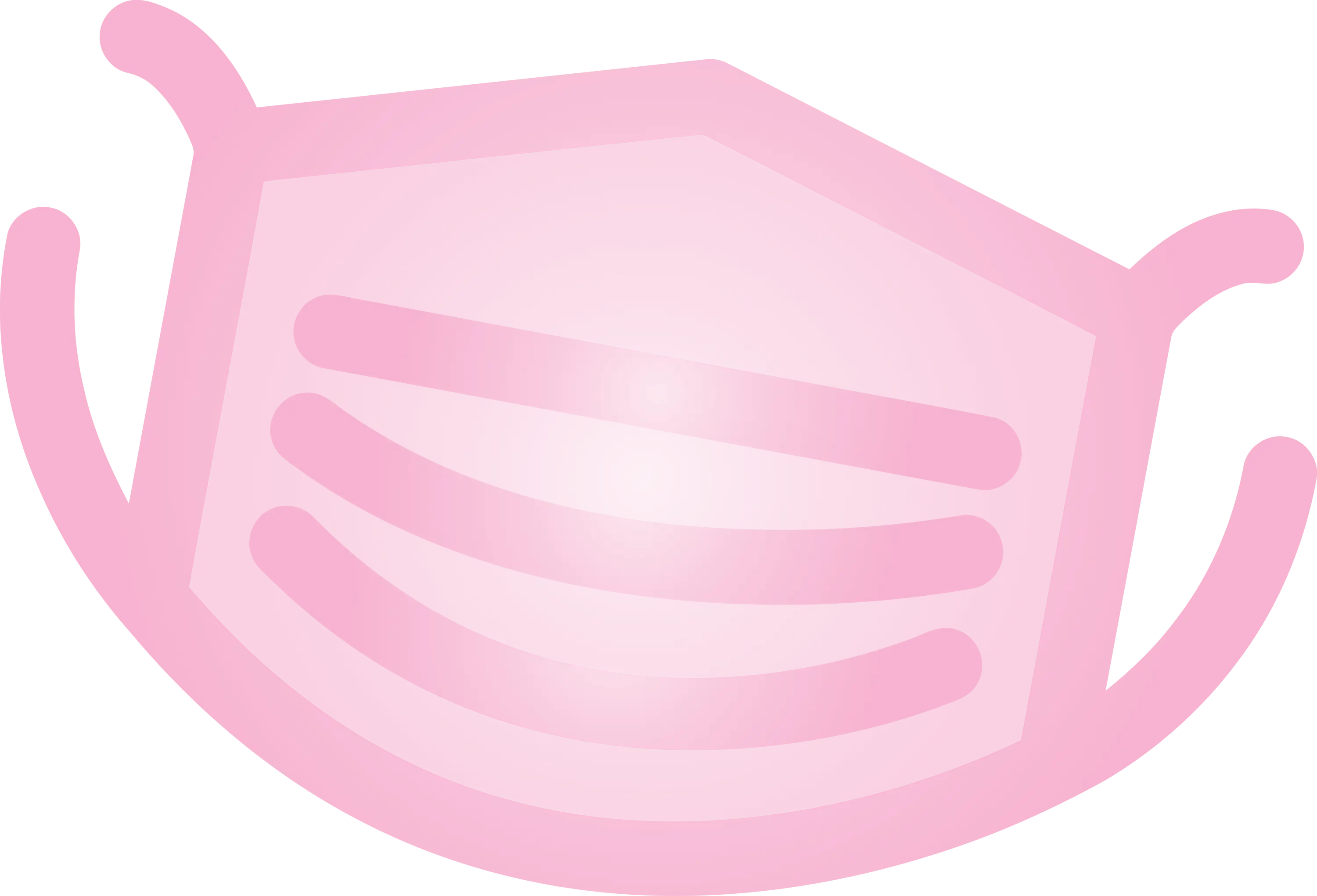 Pink Medical Face Mask Illustration