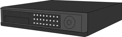 Black Electronic Device with Buttons