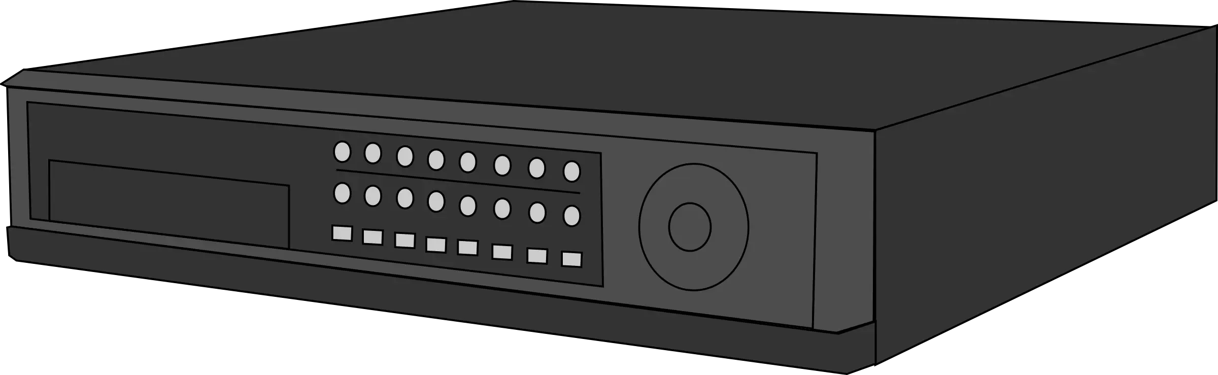 Black Electronic Device with Buttons