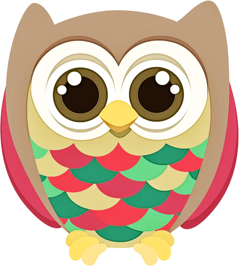 Bright Cartoon Owl with Cute Design