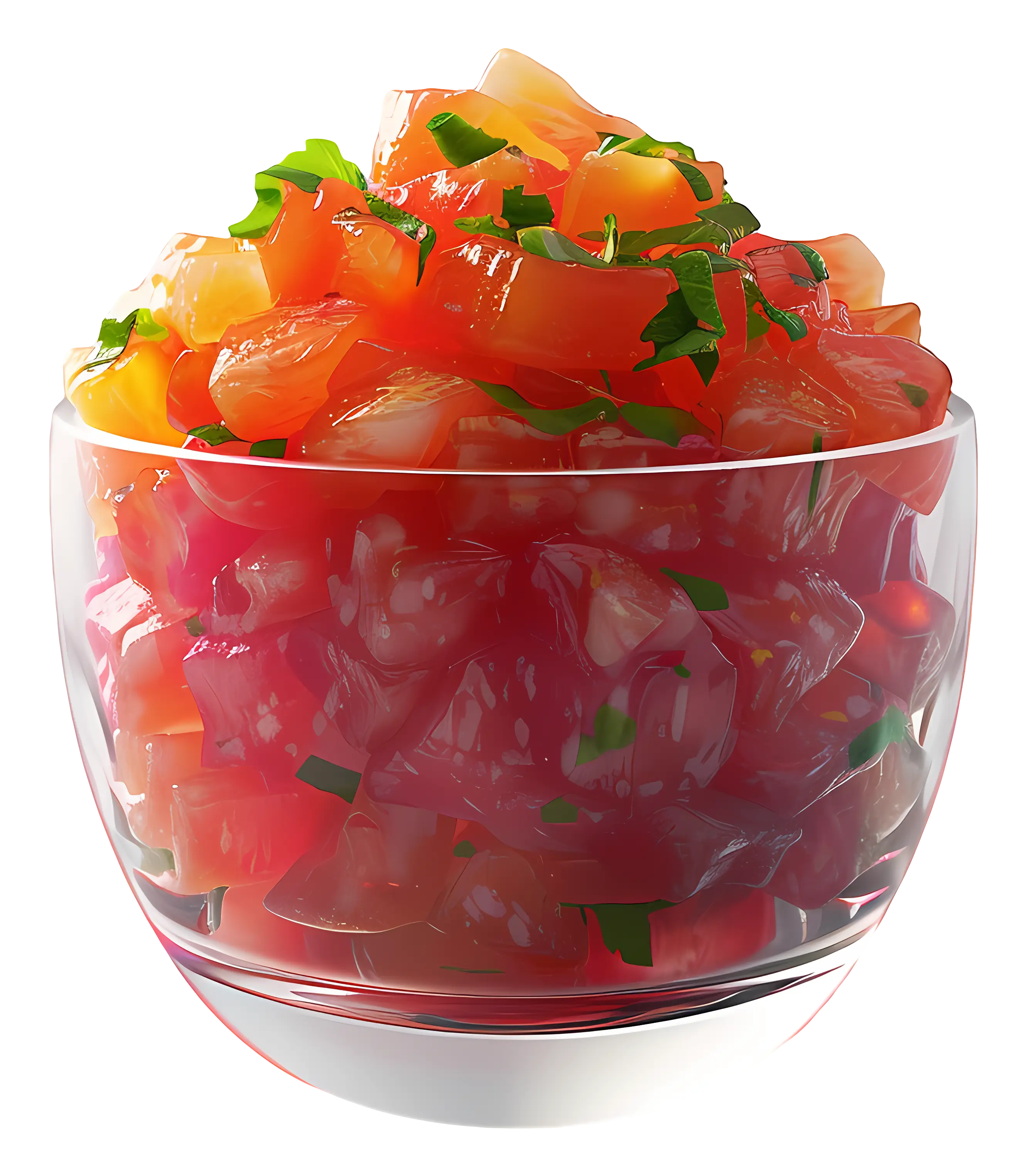 Fresh and Vibrant Salsa Dip in Glass Bowl