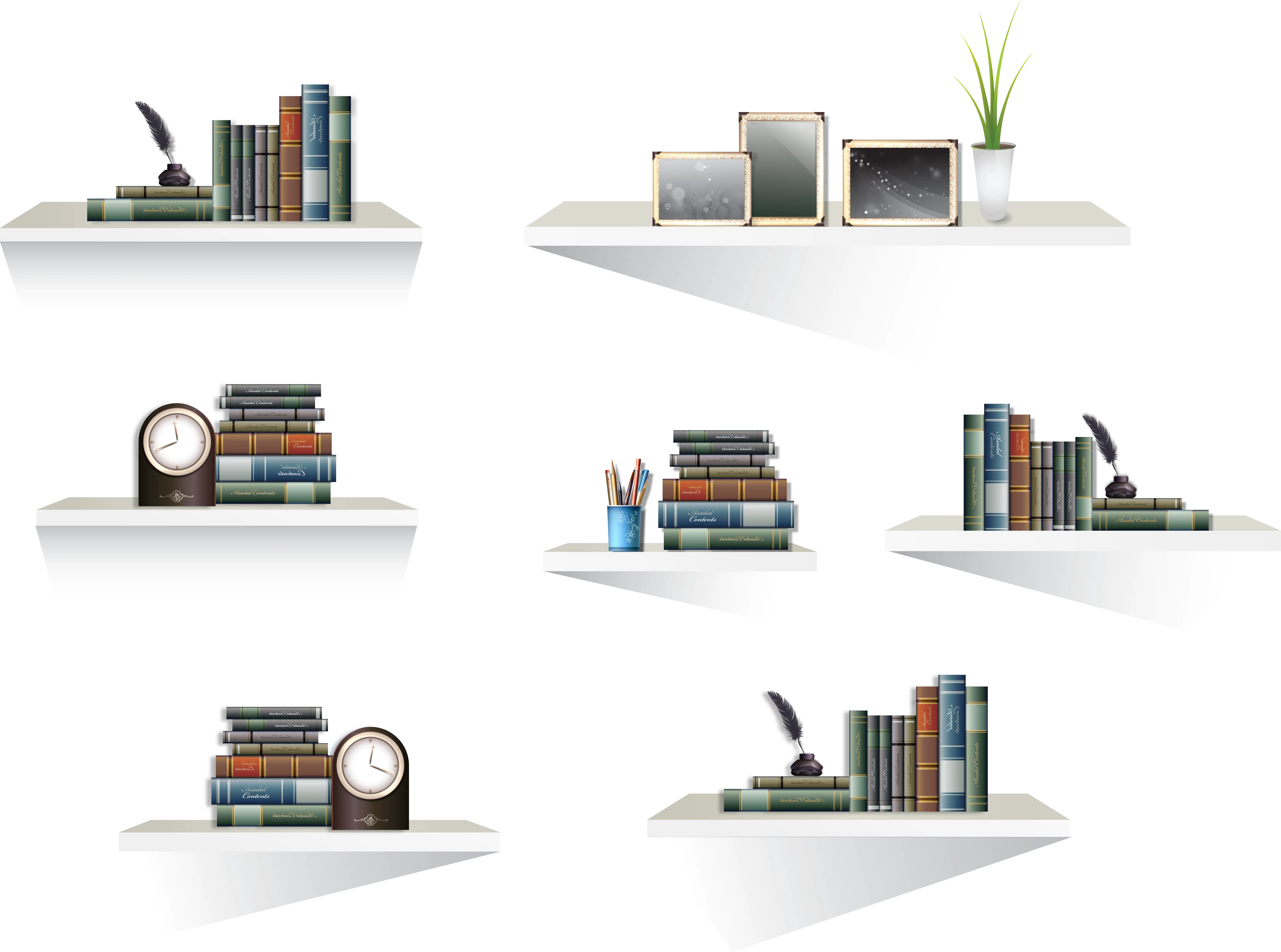 Bookshelf with Books