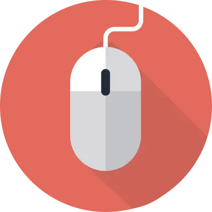 Flat Illustration of Computer Mouse