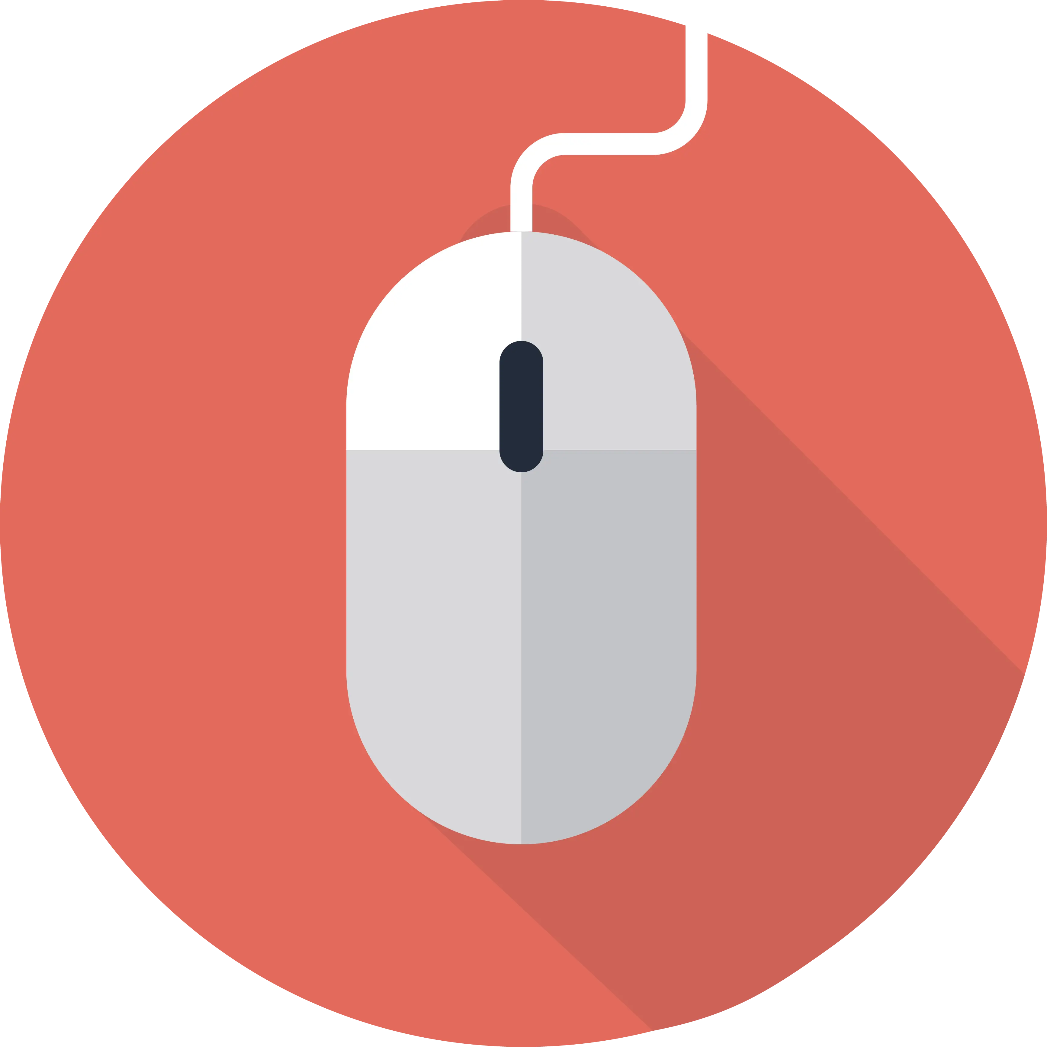 Flat Illustration of Computer Mouse