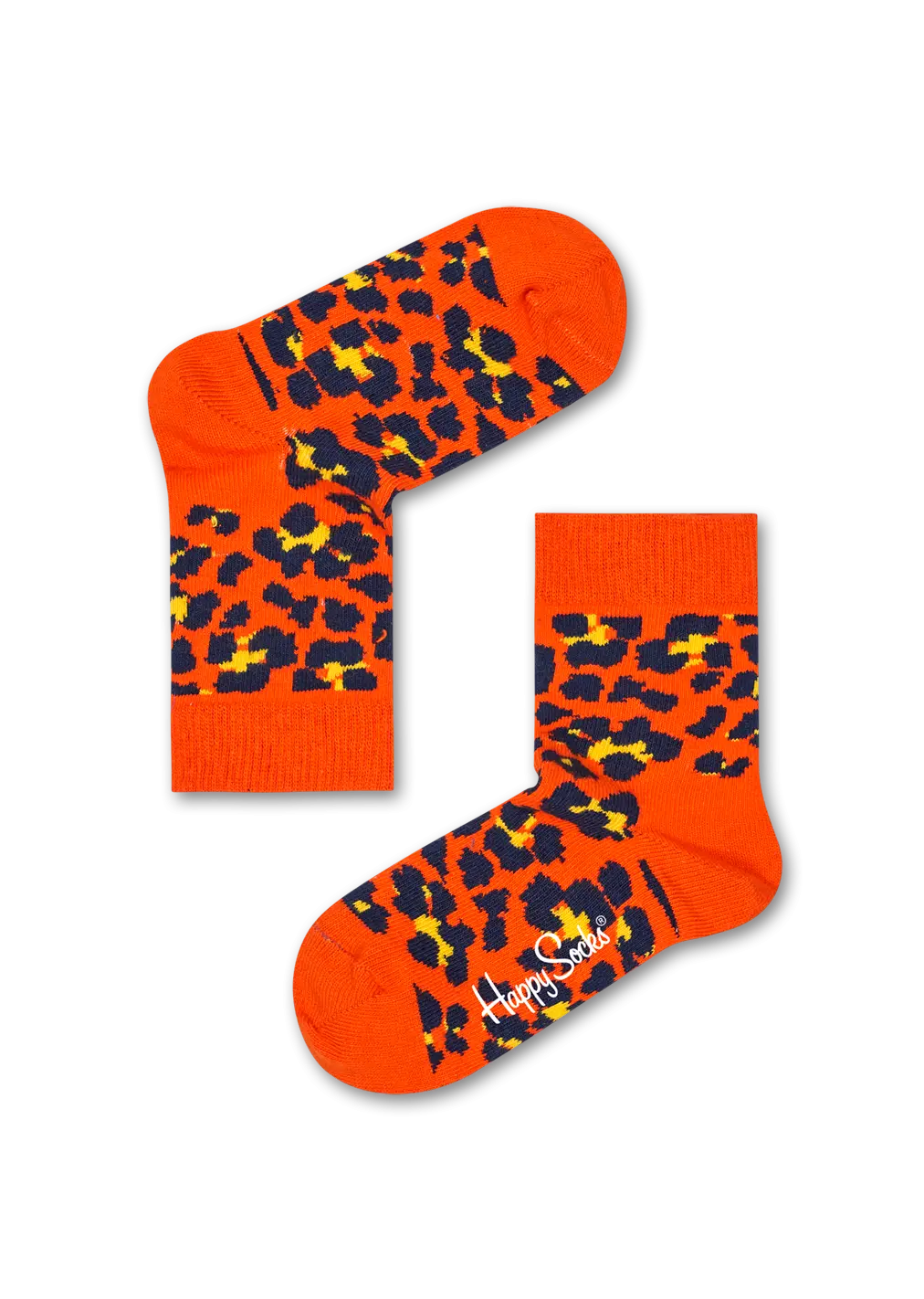 Orange Leopard Print Socks