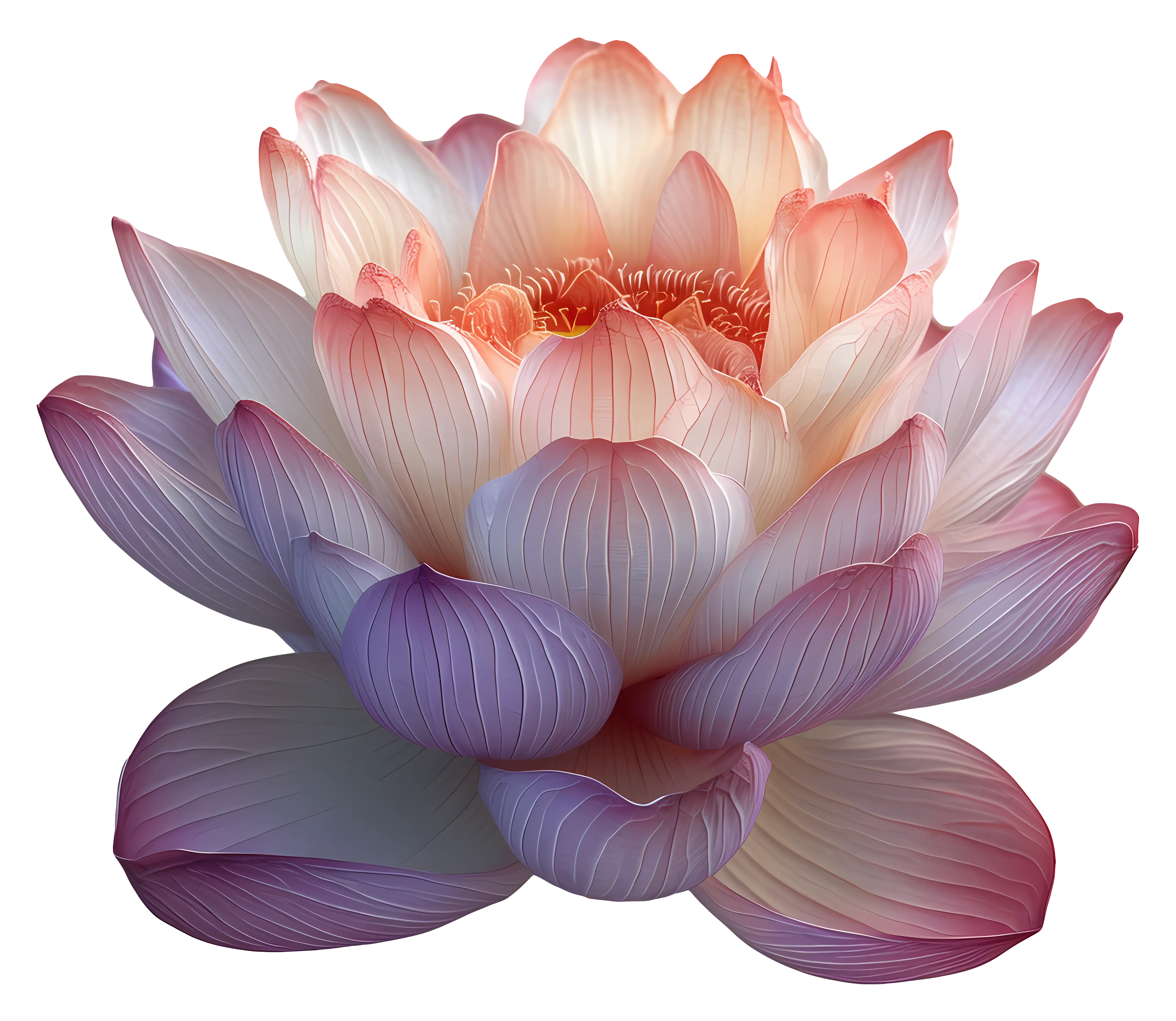 Gradient Lotus Flower with Delicate Petals