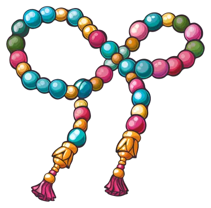 Colorful Beaded Necklace with Tassels