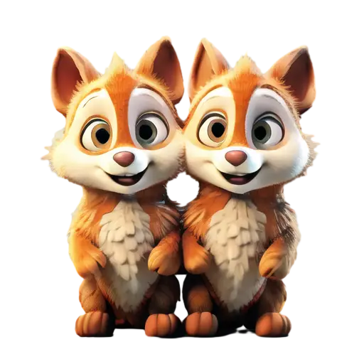Cute Cartoon Squirrels