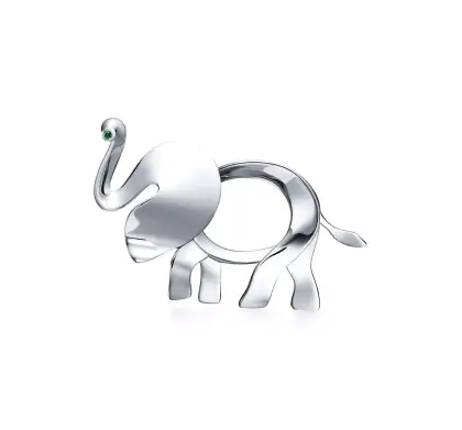 Silver Elephant Figurine