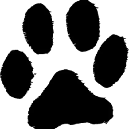 Black Paw Print Silhouette Symbol