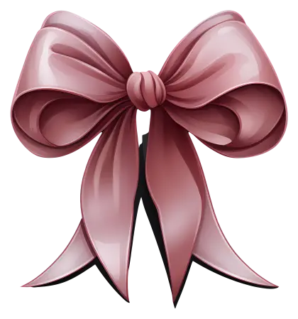 Elegant Pink Bow Ribbon Decoration