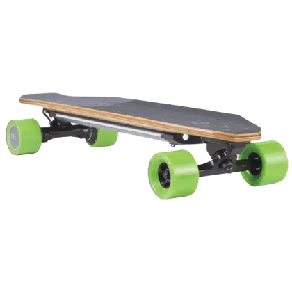 Electric Skateboard with Green Wheels