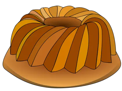 Bundt Cake Illustration in Brown Tones