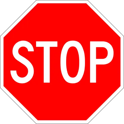 Red Stop Sign for Traffic Regulation