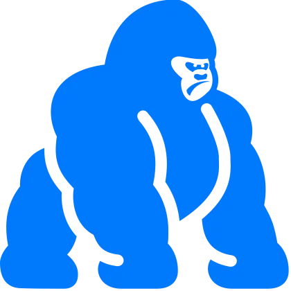 Blue Gorilla Illustration Design