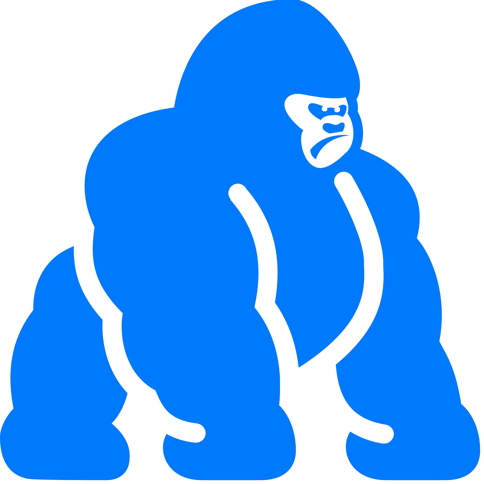 Blue Gorilla Illustration Design