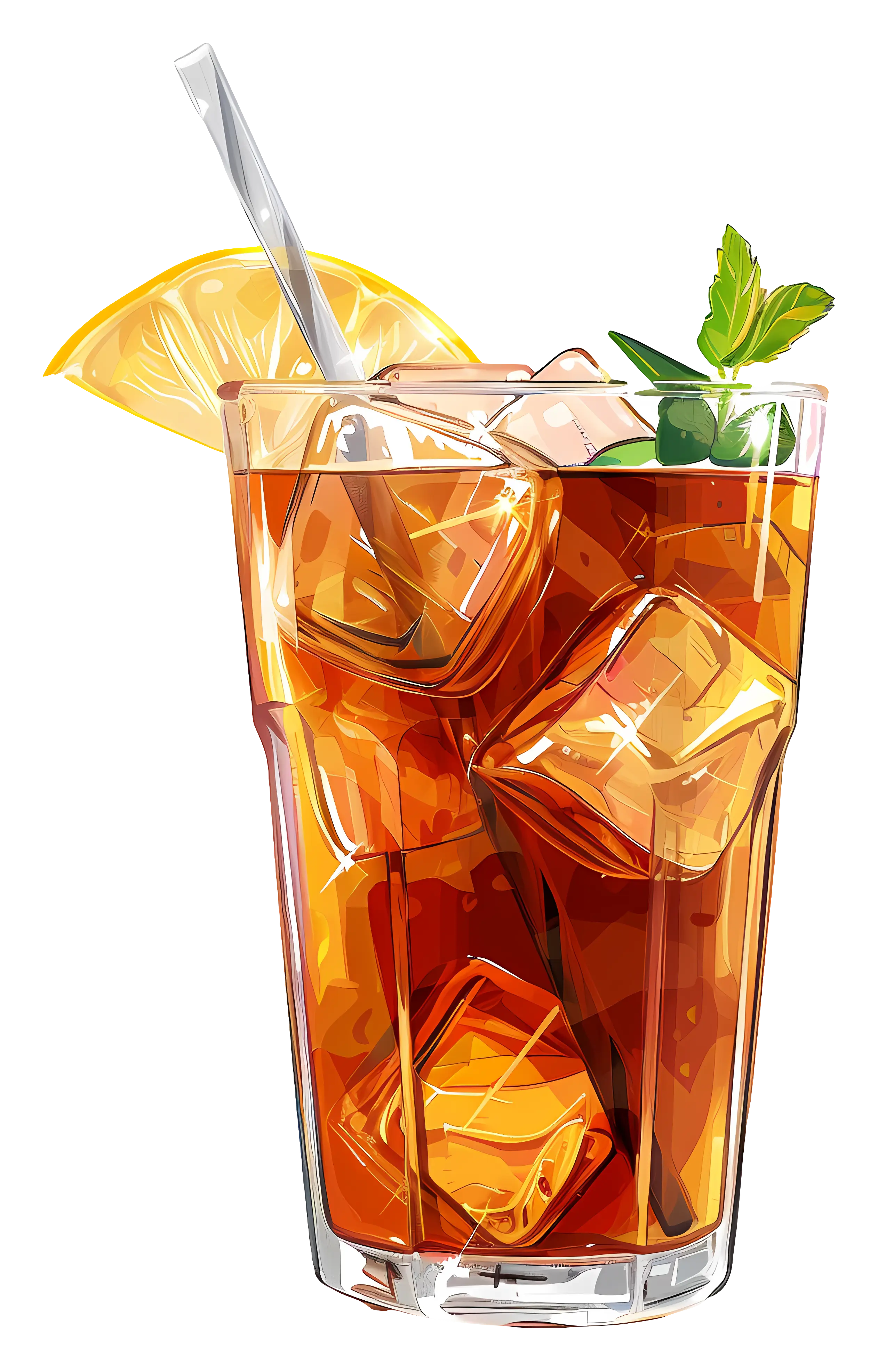 Iced Tea with Lemon and Mint