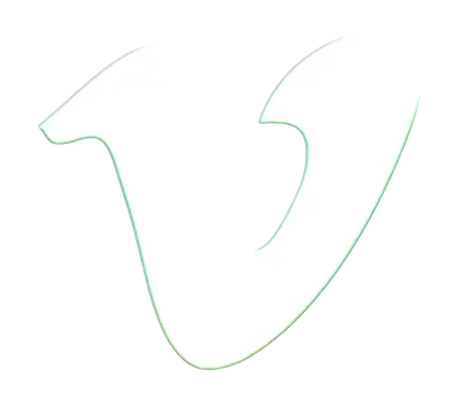 Modern Green Outline V Logo Design