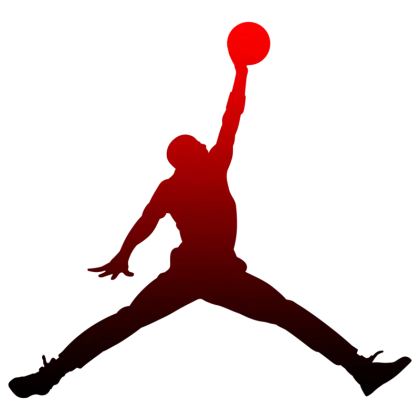 Basketball Player Logo in Silhouette Style