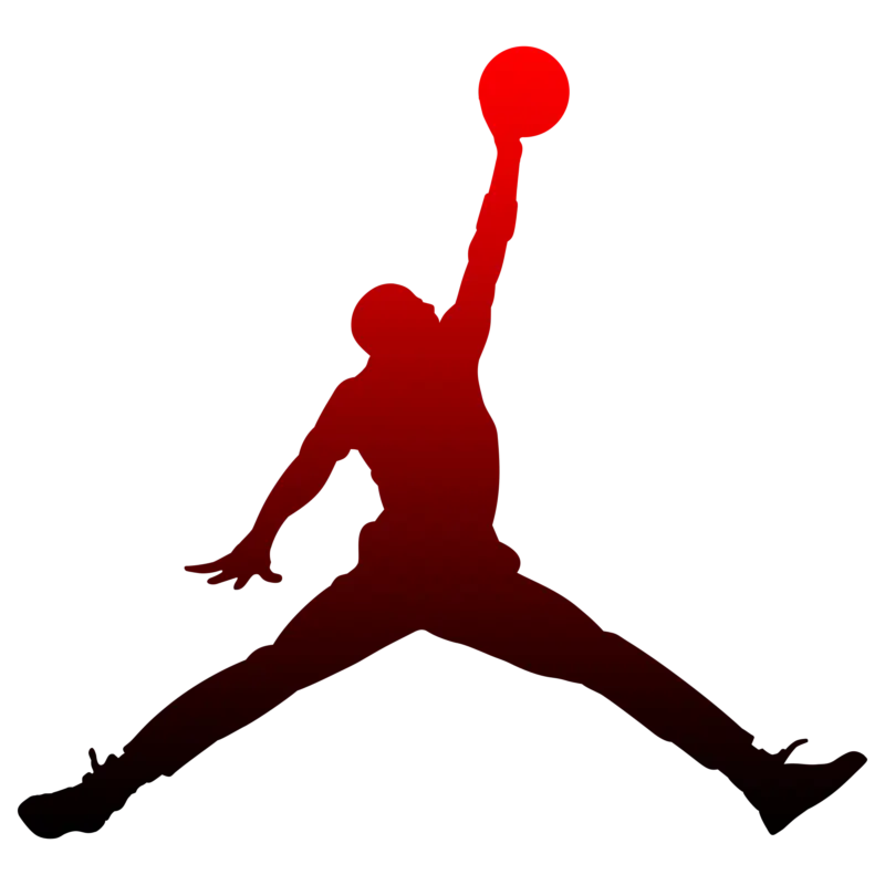 Basketball Player Logo in Silhouette Style